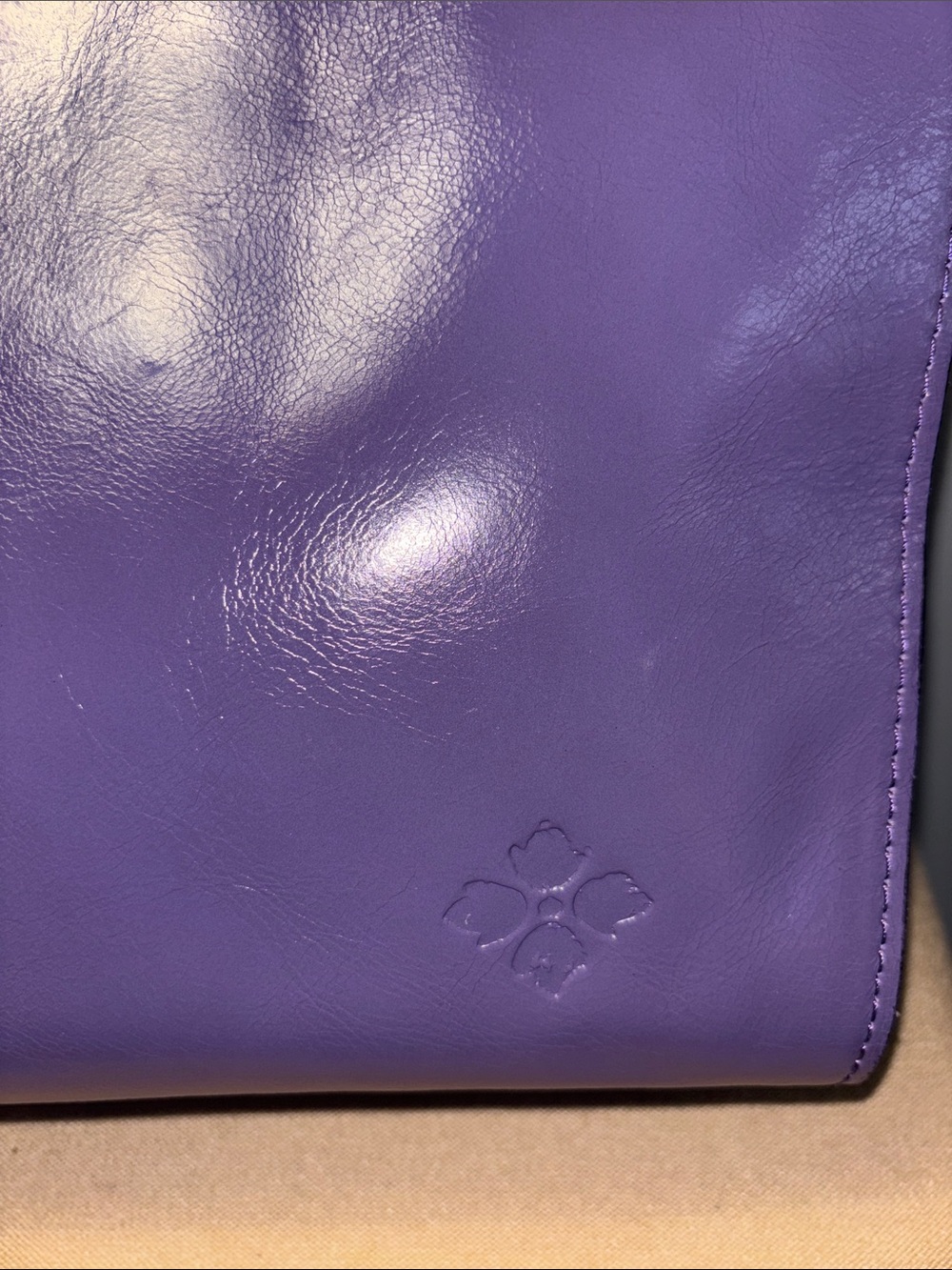 Patricia Nash French lace, Zancona leather tote, amethyst purple - Picture 5 of 8